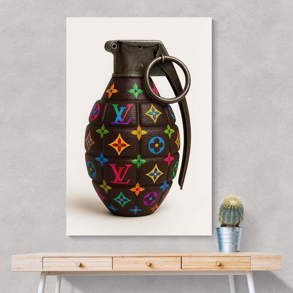 Louis Vuitton Fashion Inspired Grenade Wall Art  